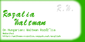 rozalia waltman business card